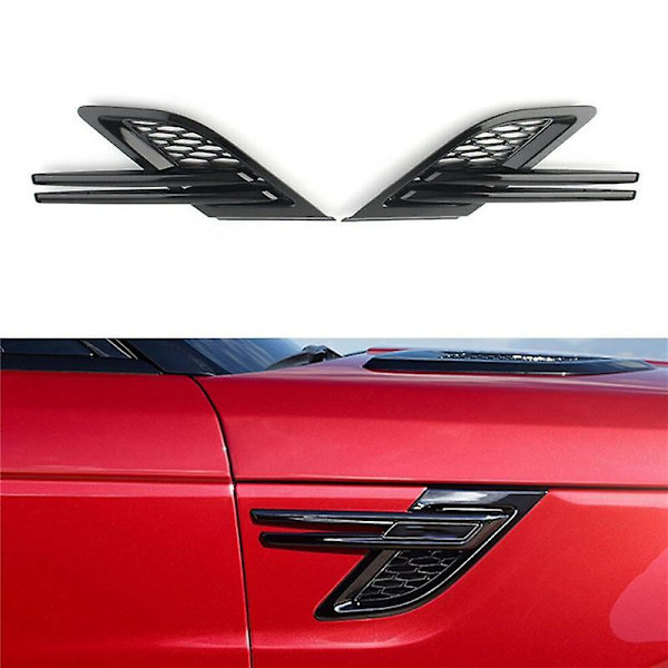 1 par bil frontskjerm Luftstrøm ventil utløpsdeksel Trim Mesh Grille For Range Rover Sport 2014-2017