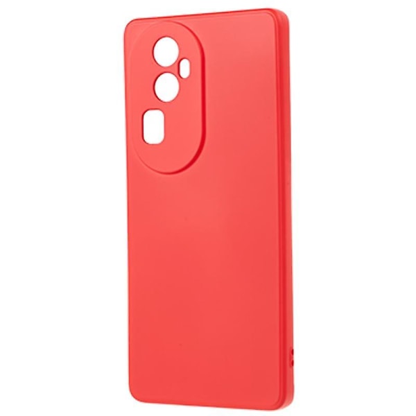 Til Oppo Reno10 5G gummibelagt TPU-telefontaske Candy Color Fiberforing Anti-drop cover Red