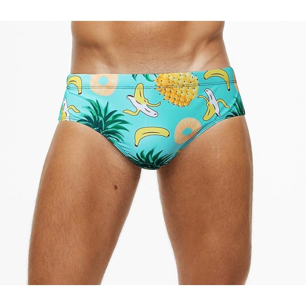 Nya badbyxor för män med låg midja Badkläder Elastiska strandboxers A1 3XL