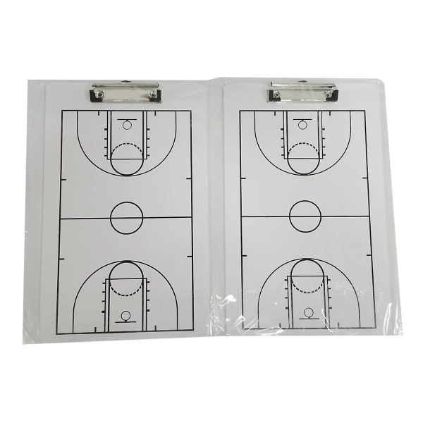 Coach Board Dry Erase Coaching Board Dubbelsidig Design Strategi Board Whiteboard för basket White