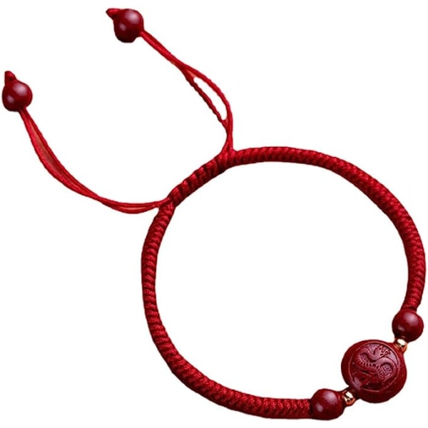 Cinnabar Zodiac Red Rope Armbånd Honmei Nian Bead Armbånd (06 Zodiac slange)