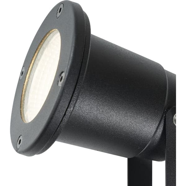 Spike Spotlight Sort inkl. LED Justerbar IP65 med ledning og stik - Basic Black