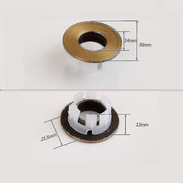 Badrum Handfat Runt Hål Overflow Cover Basin Keramiska Krukor ORB