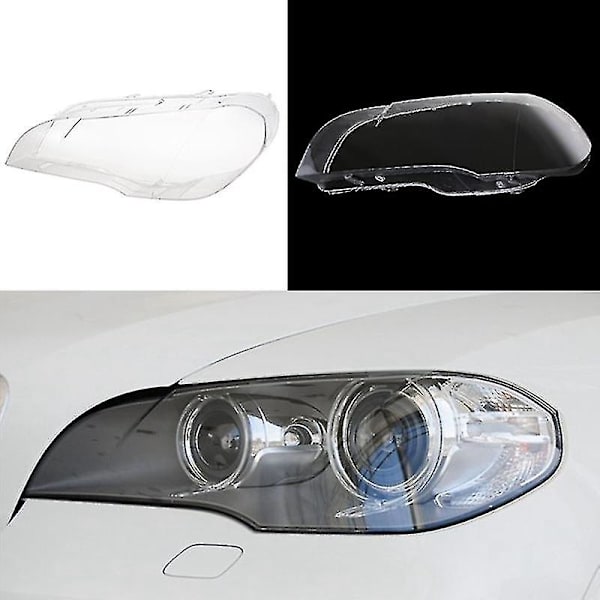 Auton kirkas ajovalon linssin cover vaihtoajovalon lampun cover X5 E70 2008-2013 vasen