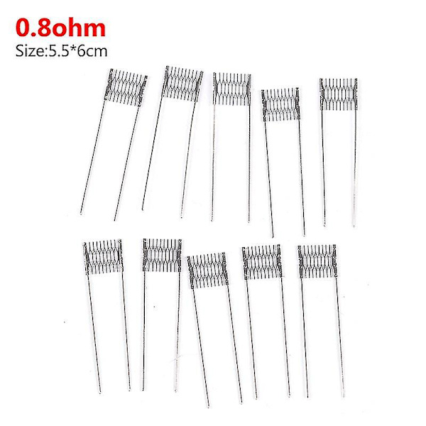 10st DIY Rebuild Mesh Coils 0.6/0.8/1.0/1.2ohm För Xros Caliburn Nano Avp Reparation Shytmv 0.8ohm