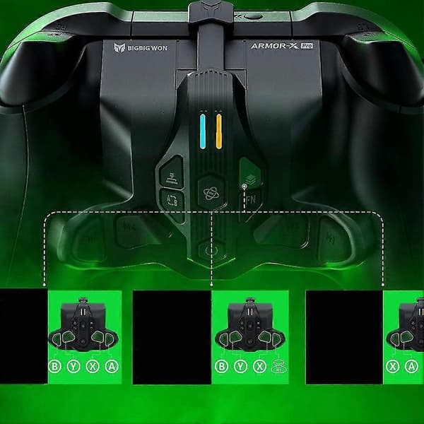 Armor-x Bageste Paddle-adapter til X Box /s Controller Bagknap-tilbehør Udvidelsestaster til Switch (sort) Svart