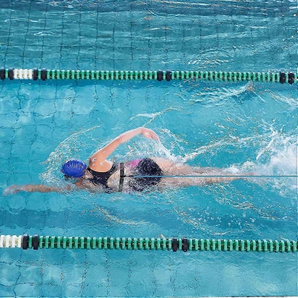 Poolmodstandssnor til svømning - holdbart 3m/4m træningsbælte black 3m