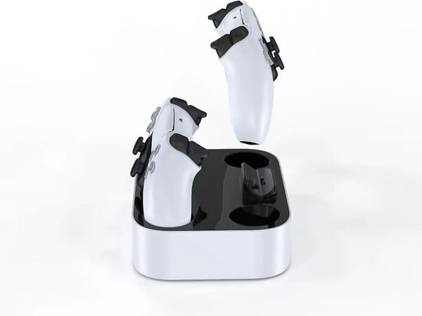Opladerstander til PS5-controller, PS5-controller dobbelt hurtigopladningsstander med LED-indikator
