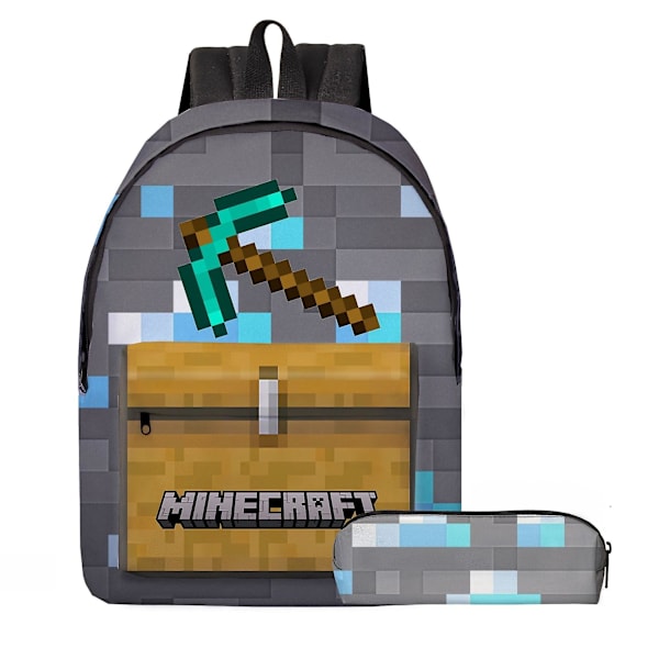 Minecraft Spel Ryggsäck Printe Pojkar Flickor Skolväskor Kapacitet Skol Elever Barn Anime Tecknad Vattentät Mochilas Beige