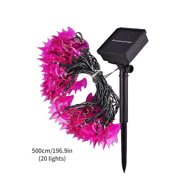 Solar Halloween Dekorativ Branch Lanterne Ghost Festival Dekorative Lanternesolar String Lights Halloween Party String Lights Flying Rat20/30 Pærer A