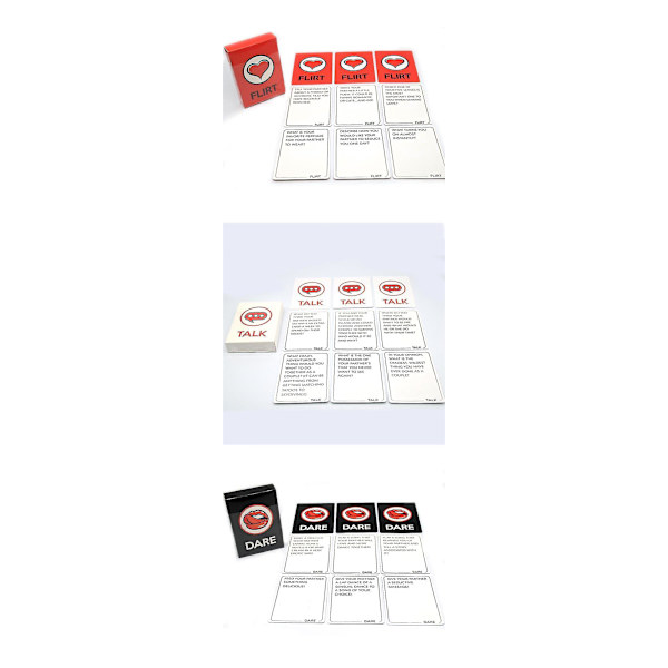 Talk Flirt Dare Party Game Card, lautapeli, sopii juomiseen ja juhliin