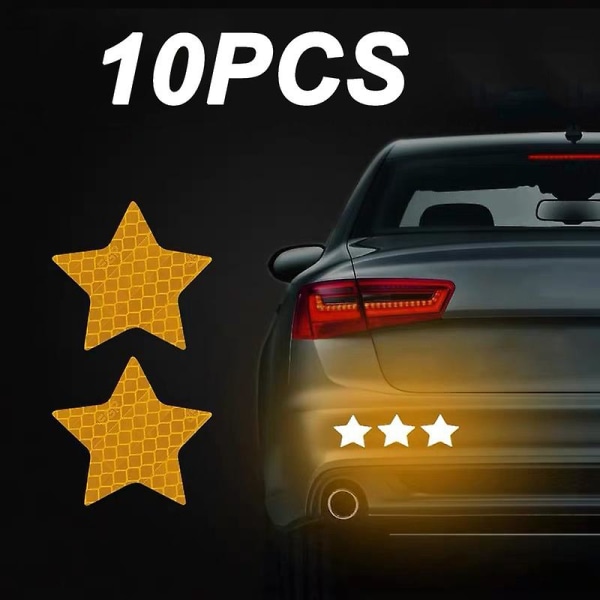 10kpl/ set Auton puskurin Heijastavat Tarrat Heijastava Varoitusnauha Teippi Secure Heijastin Tarrat Tarrat Auton ulkovarusteet| | 18