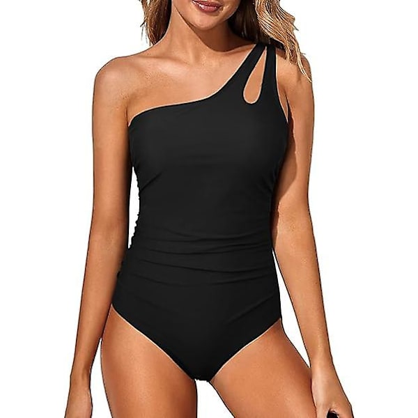 Badedrakt for kvinner Push Up Bikini One Piece Badedrakt Shapewear Dame Badedrakt 1 Piece Badedrakt Svart, M