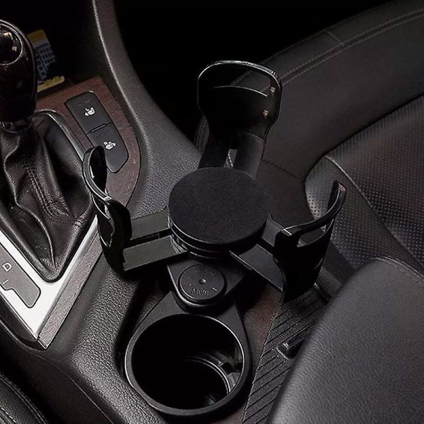 Ny bil Mugghållare Expander Adapter Fordonsmonterad Auto Vattenkopp Dryckshållare 360 ​​grader Roterande Bil Dubbla Muggfäste Justerbar| | Carbon brazing upgra
