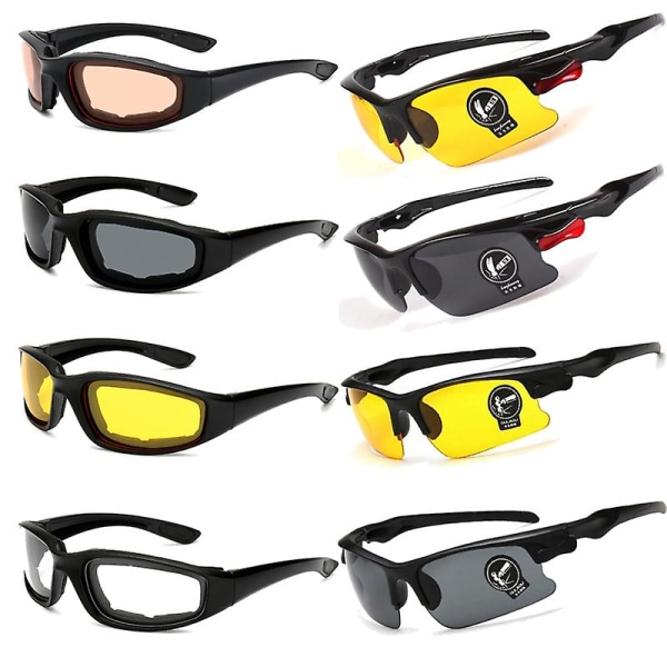 Utendørs Bil Motorsykkel Solbriller For Menn Kvinner Sport Sykkelbriller Sykkelbriller Vindtette Motorsykkelbriller 18 Typer| | Pink