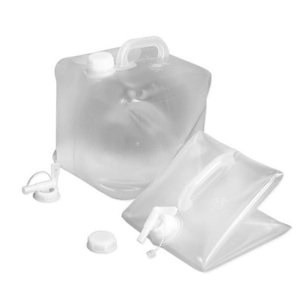 Vandbeholder Vandopbevaringskander Foldbar Vandspand til Udendørs Camping Transparent 15L