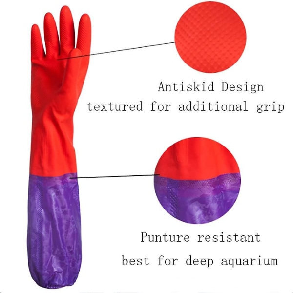 Fish Tank Gloves Aquarium Water Change Tools Dry Rock - høy kvalitet