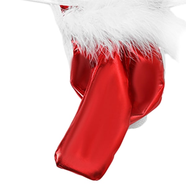 Mænds jule-nissehue G-strengs bukser Bikini-julebukse åndbar Low Fantasy-poseringspose til jul Dark Red 1 Size