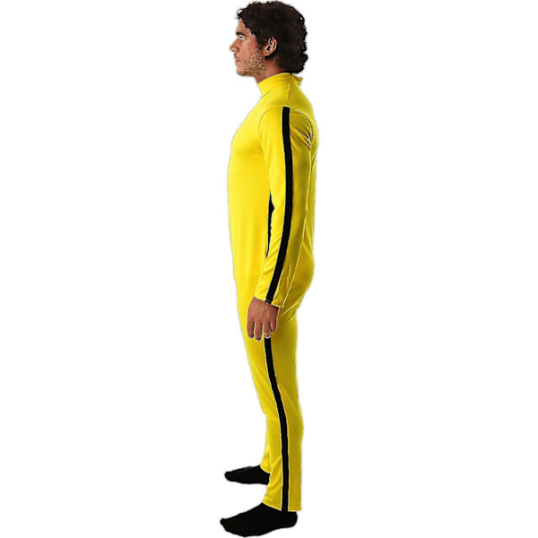 Herr Bruce Lee Kill Bill Gul Kampsport Jumpsuit 70-talsfilm Fancy Dress Extra Large