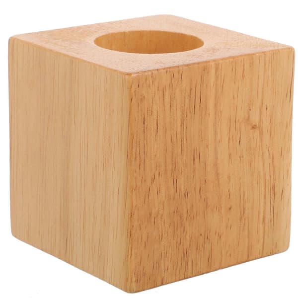 Bordlampebase i tre E27 Lampebase Bordlampeholder Trebase for DIY bordlampe