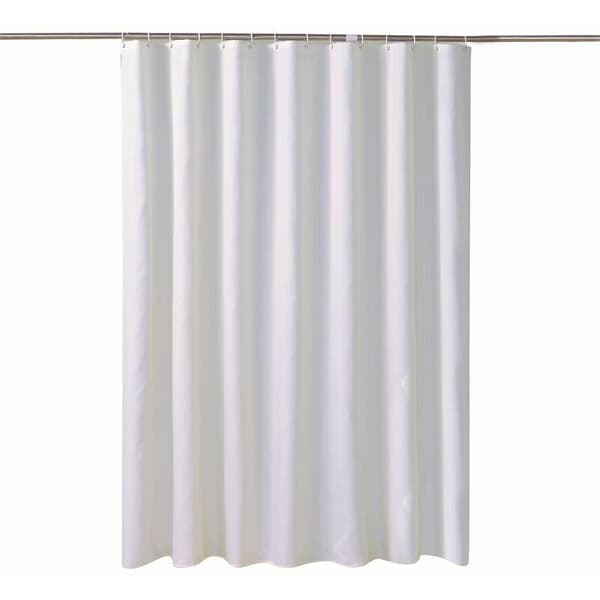 Extra lång duschdraperi vit, hotell lyx tungvikt polyester badrumsduschdraperi, vit, 100x200cm White
