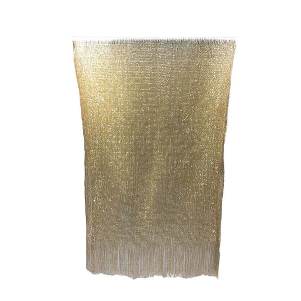 Sjal Wrap Scarf Kunstig Polyester Garn Let Wrap Scarf til Forår Efterår Guld