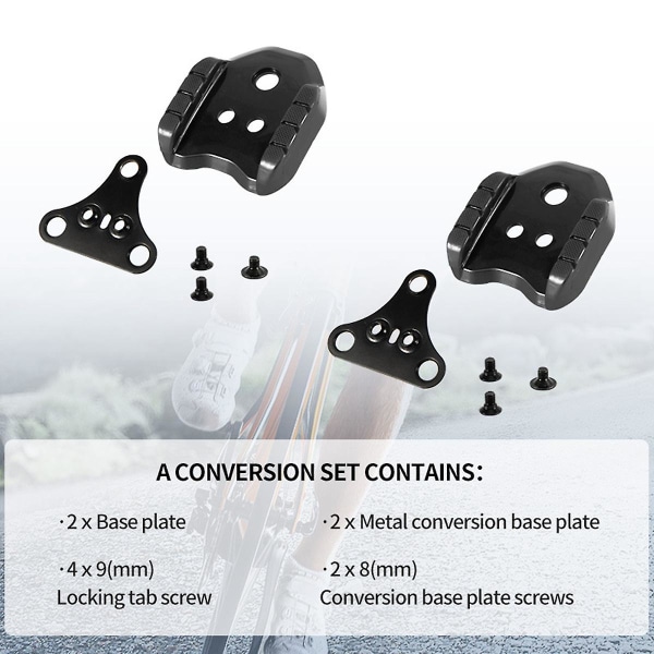 Cykellås Pedal Adapter Road Convert Pedal Spd Shoe Cleat Cover Dual-use Adapter Cleats Cykel