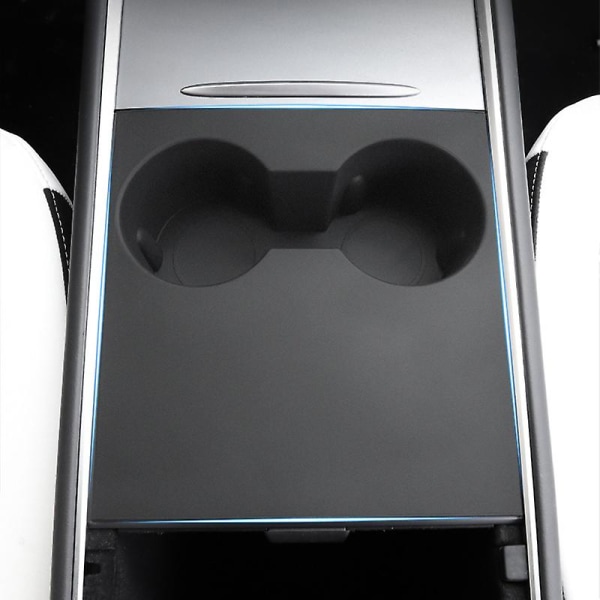 Tesla Model 3 Model Y Center Console Vannkoppmatte For Model3y Silikon Anti-Slip Vannkoppholder Tilbehør| |