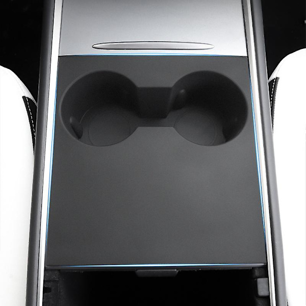 Tesla Model 3 Model Y Center Console Vattenkoppsmatta För Model3y Silikon Anti-Slip Vattenkoppshållare Tillbehör| |