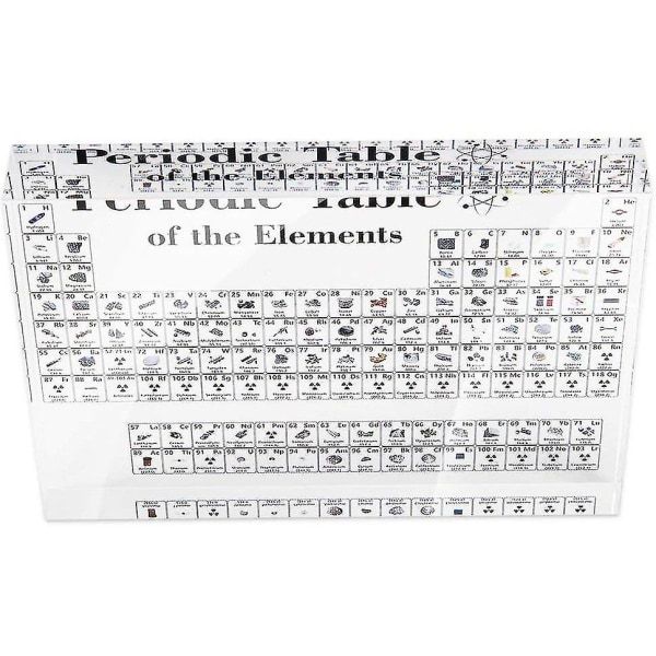 Periodisk system for de kjemiske elementene laget av akryl, representasjon av det periodiske system