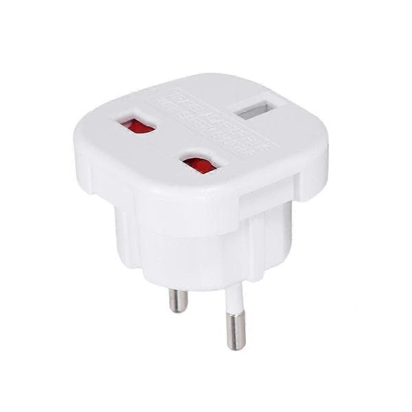 Reiseadapter kompatibel med EU med universell pluggkonverterer White