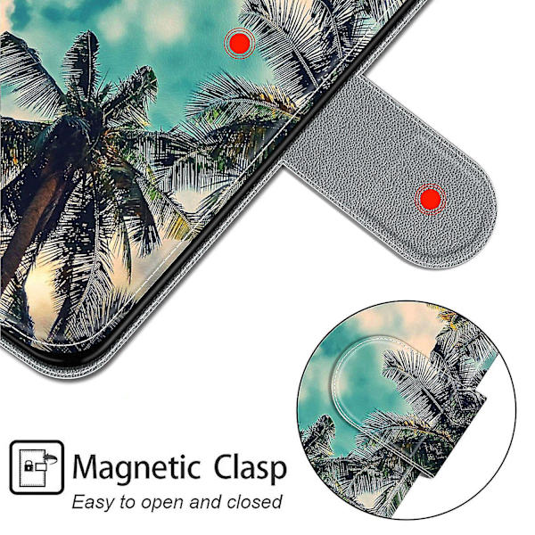 Case för Samsung Galaxy A53 5g Cover Flip Pattern Korthållare Magnetisk kompatibel med Samsung Galaxy A53 5g - Coconut Tree
