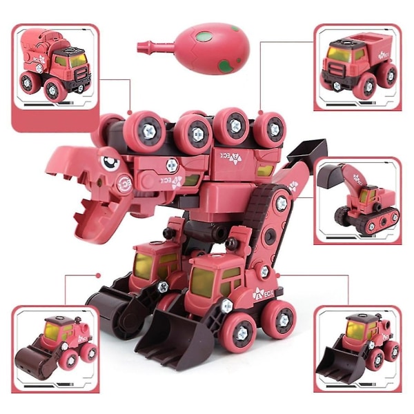 Barn deformerade för Autobot Gör själv Demontering Leksak Montering Bil Pedagogisk Skruv Byggsten Leksak För Barn Pojkar Fordon Sticksåg Handgjord Underhållning