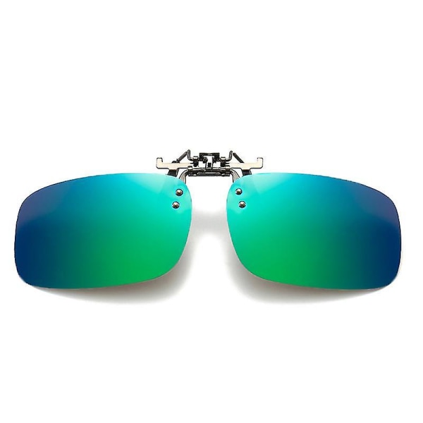 Uv400 Ultralätt polariserad Clip On Solglasögon Män Kvinnor Unisex Photochromic Bilförarglasögon Green