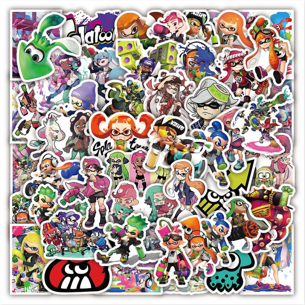 50 stk skytespill Splatoon 3 klistremerker Pvc bærbar graffiti dekorasjon klistremerker klistremerker Gaver