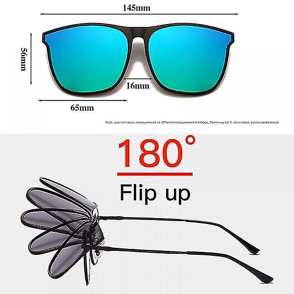 Uv400 Ultralätt polariserad Clip On Solglasögon Män Kvinnor Unisex Photochromic Bilförarglasögon Black