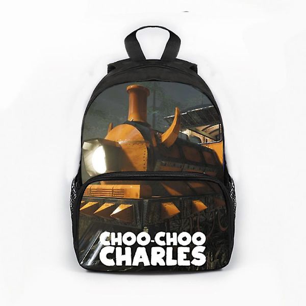 2023 Ny Choo-choo Charles Train Game Skoletaske til folkeskoleelever Polyester kreativ taske til børn 4