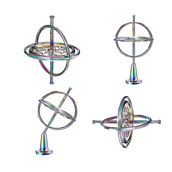 Gyroskop Metall Anti-gravitasjonssnurretopp Gyroskop Balanseleketøy Fargerik pedagogisk gave (blå)