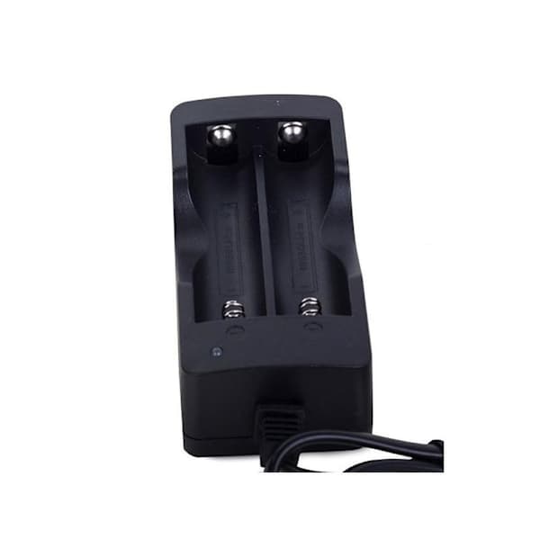 2x Batterioplader / Oplader - 18650 Batterier Sort