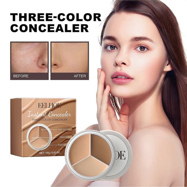 EELHOE Fuld-dækkende Concealer til Mørke Rande, Urenheder og Lysning under Øjnene 2pc