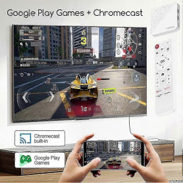 2026 Androids 14.0 TV Box 4K Ultra HD Streaming Box Quad-Core ARM Cortex A53 CPU Smart TV Box 2g8g EU plug