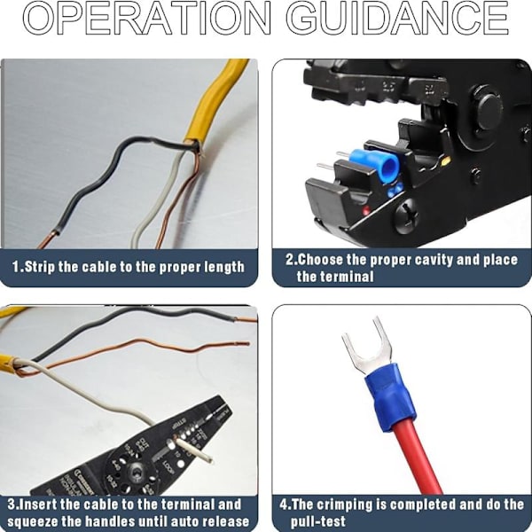 10-22 AWG Wire Stripper Cutter Wire Stripping Tool og Multi-Function, Multifunktionel Elektriker Tang til Kabelstripper