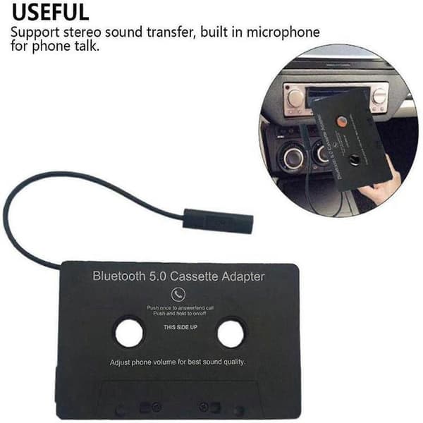 Bluetooth 5.0 Bil Lyd Stereo Kassettbåndadapter Til Aux For Iphone Ipod Mp3