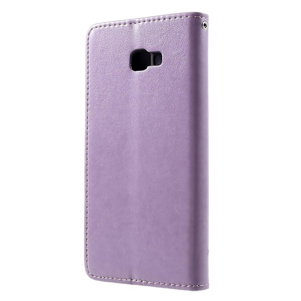 Imprint Butterfly Flower Wallet Stand Läder Mobiltelefonfodral för Samsung Galaxy J4 Plus