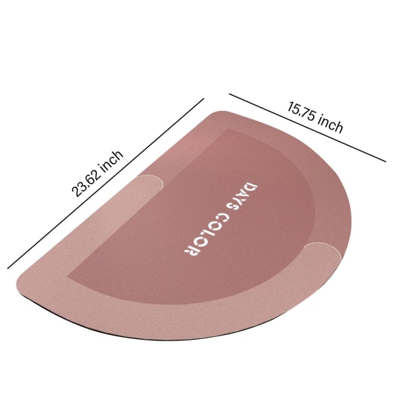 Piikivikylpymatto, erittäin imukykyinen, nopeasti kuivuva, kumipohjainen liukumaton, pestävät kylpyhuoneen lattiamatot, suihkumatto edessä Pink