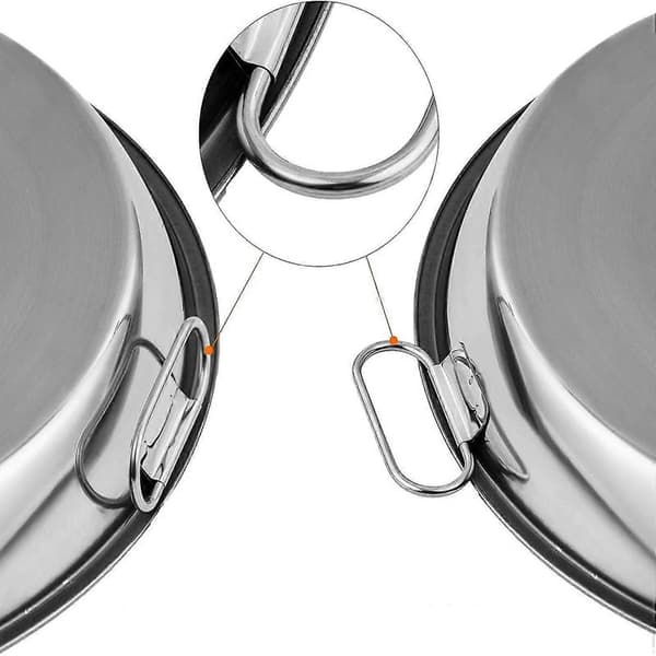 34 cm dryppande pizzakage bageplade i rustfrit stål, non-stick, rund kageform med ører 34CM