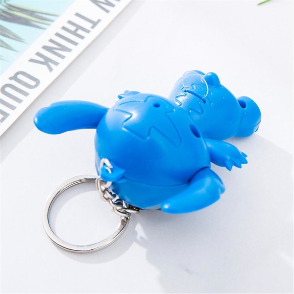 1/2 st Stitch Leksaker Hänge Cartoon Sounding Keychain Led Nyckelring Par Present blue 1pc