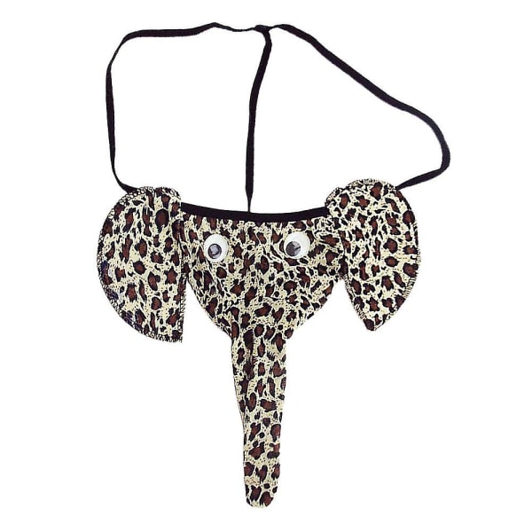 Miesten seksikkäät alushousut Elephant-sarjakuva G-stringin uutuusalusvaatteet Leopard