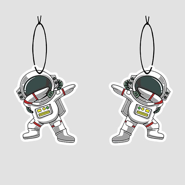 Suloinen sarjakuva Astronaut Hajuvesipala auton taustapeili Riippuva auton tuoksuosa Auton sisustustarvikkeet 2kpl|koristeet| C