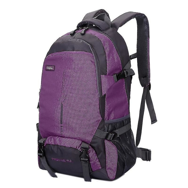 25/45l Utendørs Sport Fjellklatring Ryggsekk Vanntett Vandring Vandring Camping Sekk Reise fritidsvesker Purple-45L